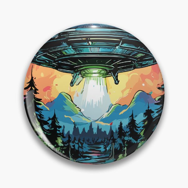Item preview, Alien Spaceship Soaring Through Enchanted Forest designed and sold by tegrammer.