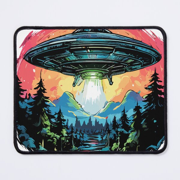 Item preview, Alien Spaceship Soaring Through Enchanted Forest designed and sold by tegrammer.