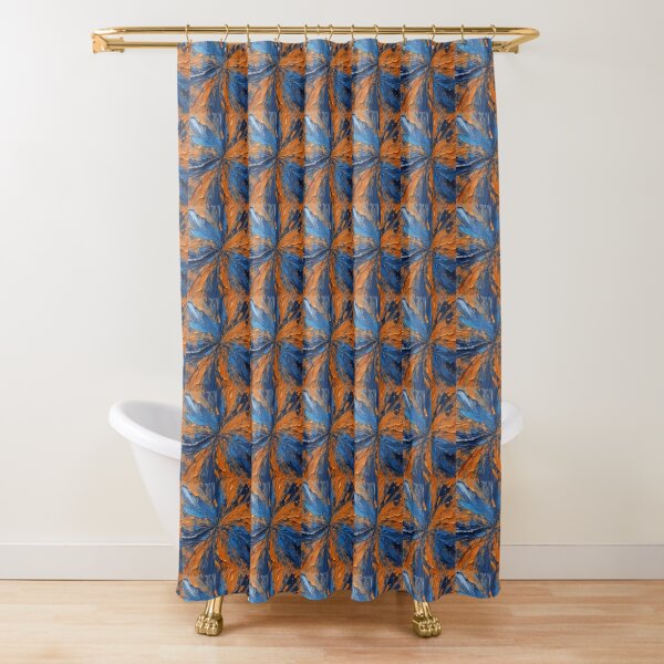 Yellow Shower Curtain Liner Blue Flowers Waterproof Fabric Bathroom Decor  Set with Hooks Bathtub Privacy Screen The Irises by Van Gogh 200Bx180Lcm :  : Home