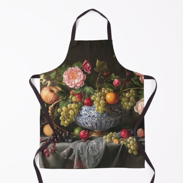 Item preview, 17th Century Charcuterie with Fruit and Garden Flowers designed and sold by dstarj.