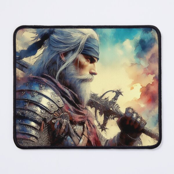 Item preview, A white-haired warrior from a fantasy story designed and sold by 72artteam.