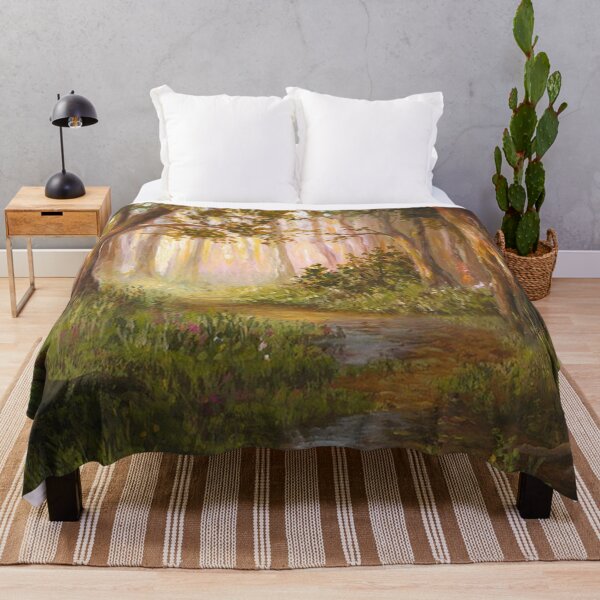 Item preview, Tranquil Escape - Forest Path Painting designed and sold by SweetMySpot.