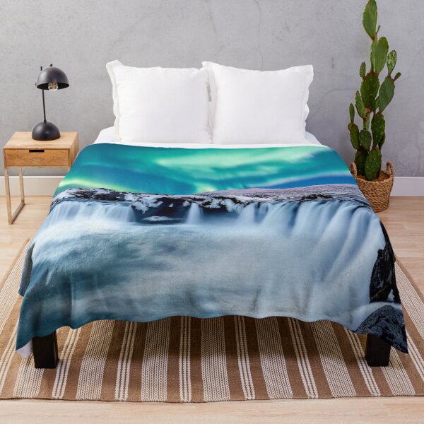 Item preview, Majestic Godafoss Waterfall Bathed in the Aurora Borealis designed and sold by SweetMySpot.