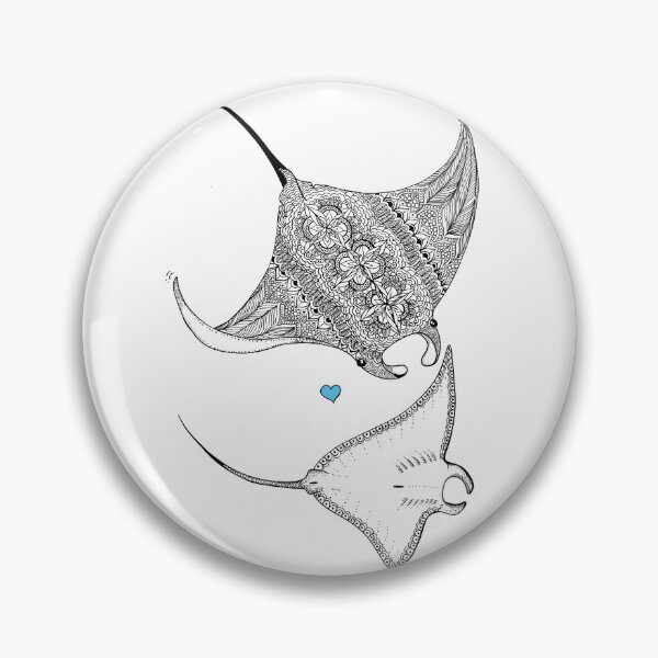 Item preview, Double Manta Blue Heart designed and sold by Wildink88.