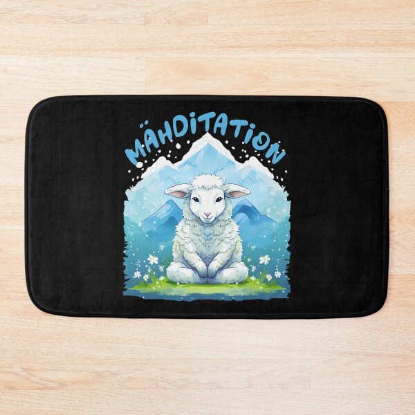 Item preview, Meditation - sheep in funny style, mowing meditation designed and sold by Andrea-Design.