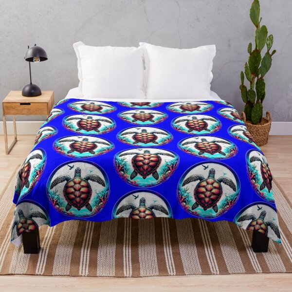 Item preview, REEF SEA TURTLE - #0000FF designed and sold by Marlon Oseguera.