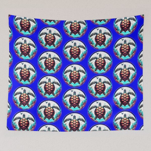 Item preview, REEF SEA TURTLE - #0000FF designed and sold by Marlon Oseguera.