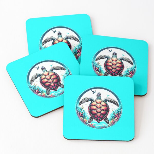 Item preview, REEF SEA TURTLE - #00FFFF designed and sold by Marlon Oseguera.