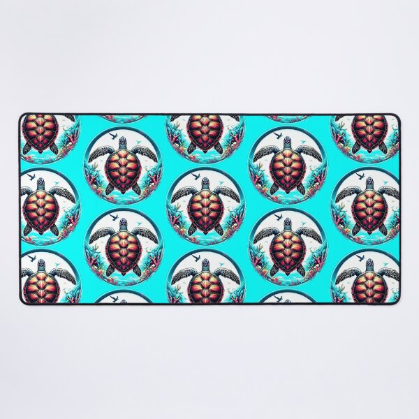 Item preview, REEF SEA TURTLE - #00FFFF designed and sold by Marlon Oseguera.