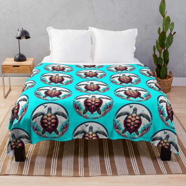 Item preview, REEF SEA TURTLE - #00FFFF designed and sold by Marlon Oseguera.