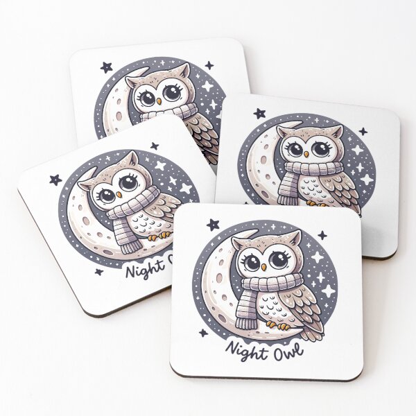 Item preview, Embrace Your Inner Night Owl with this Adorable Illustration! designed and sold by jgvisualarts.