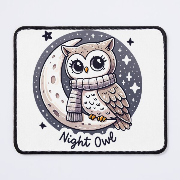 Item preview, Embrace Your Inner Night Owl with this Adorable Illustration! designed and sold by jgvisualarts.
