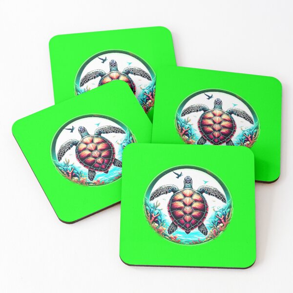 Item preview, REEF SEA TURTLE - #00FF00 designed and sold by Marlon Oseguera.