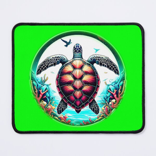 Item preview, REEF SEA TURTLE - #00FF00 designed and sold by Marlon Oseguera.