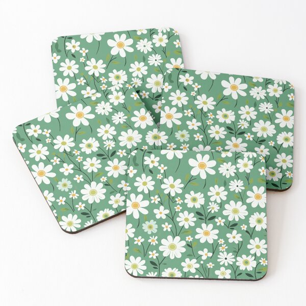 Item preview, Green White Flower Pattern Aesthetic Marguerite Blasingame Jan Berenstain designed and sold by SMARTKIT  DESIGNAGENCY.