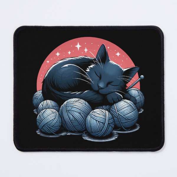 Item preview, Kawaii Sleeping Cat On Yarn Balls designed and sold by TomFrontierArt.