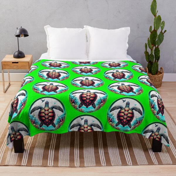 Item preview, REEF SEA TURTLE - #00FF00 designed and sold by Marlon Oseguera.