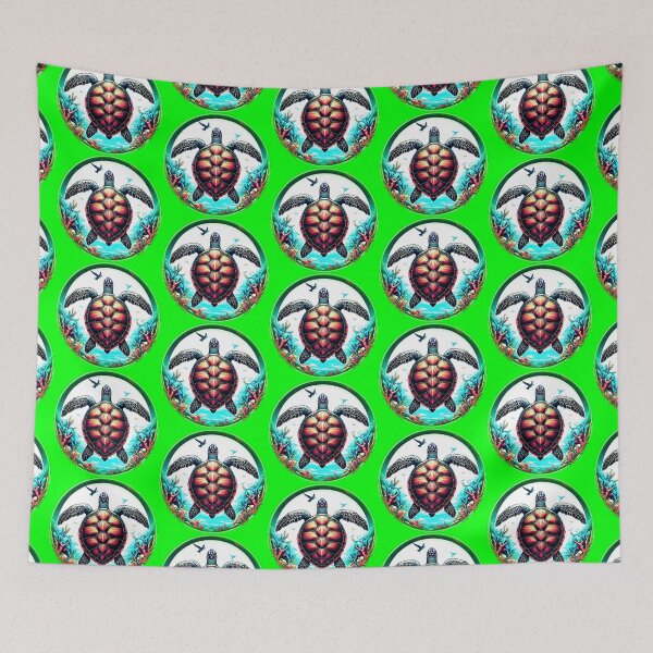 Item preview, REEF SEA TURTLE - #00FF00 designed and sold by Marlon Oseguera.
