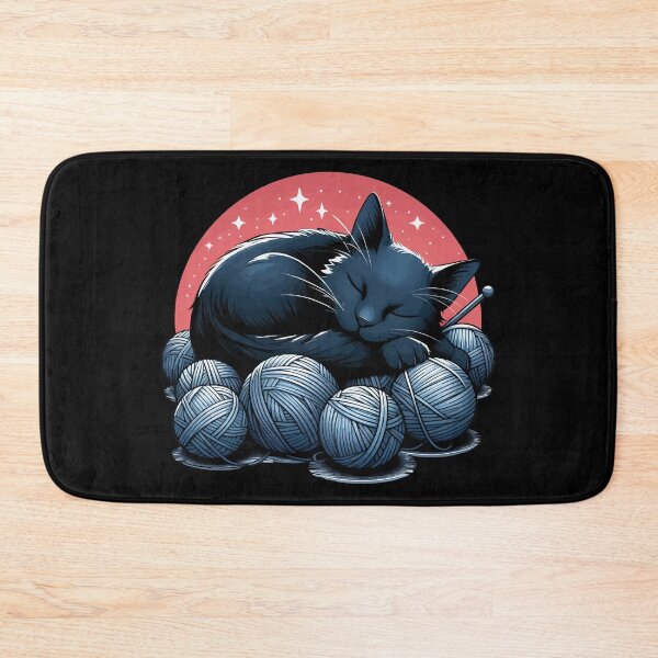 Item preview, Gato Durmiendo Kawaii En Ovillos De Hilo designed and sold by TomFrontierArt.