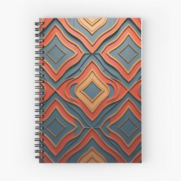 Item preview, ORANGE BLUE TRAPEZOIDAL PATTERN ART designed and sold by digitalartlb.