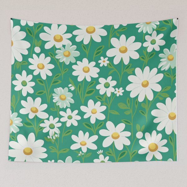 Item preview, Green White Flower Pattern Spring Aesthetic Marguerite Blasingame Jan Berenstain designed and sold by SMARTKIT  DESIGNAGENCY.