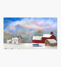 Winter Farm Photographic Print
