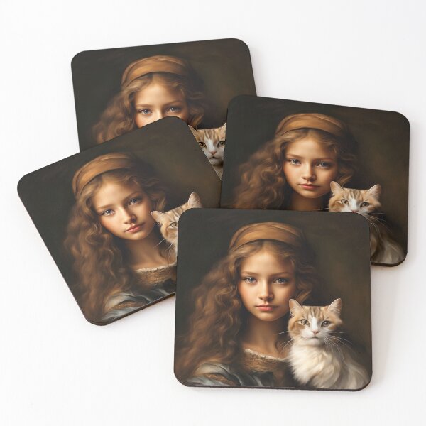 Item preview, Beautiful girl with a cat. designed and sold by Natalia-Vlad.