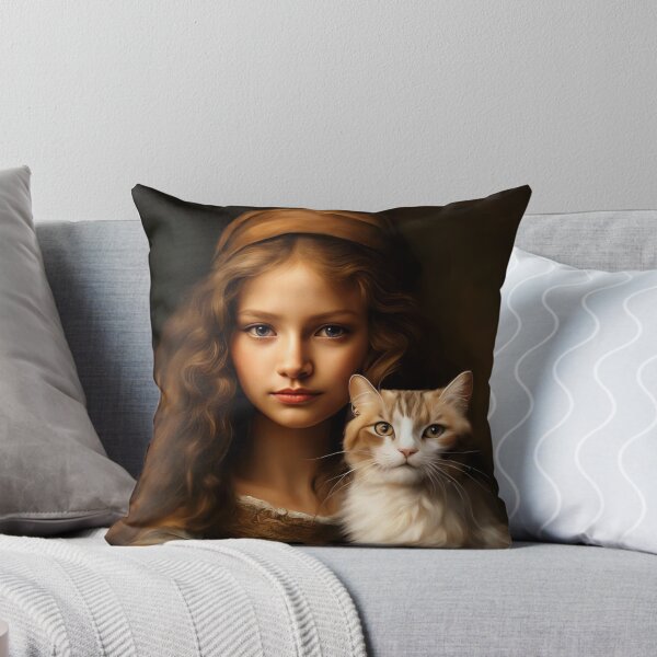 Item preview, Beautiful girl with a cat. designed and sold by Natalia-Vlad.