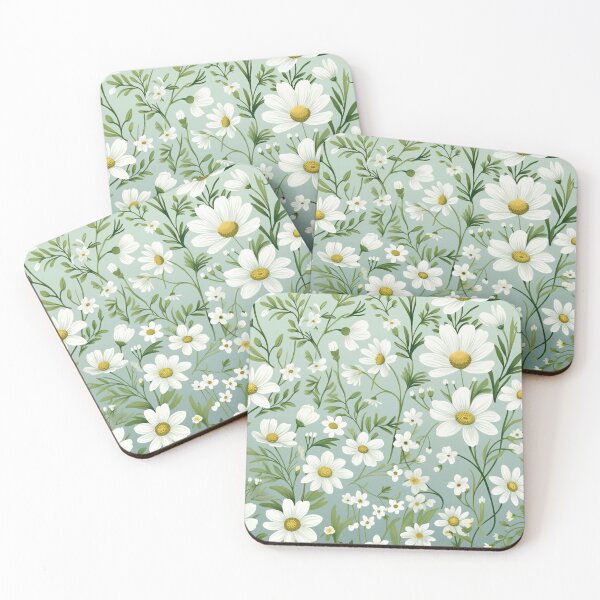 Item preview, Green White Flower Pattern Spring Aesthetic Marguerite Blasingame Jan Berenstain designed and sold by SMARTKIT  DESIGNAGENCY.