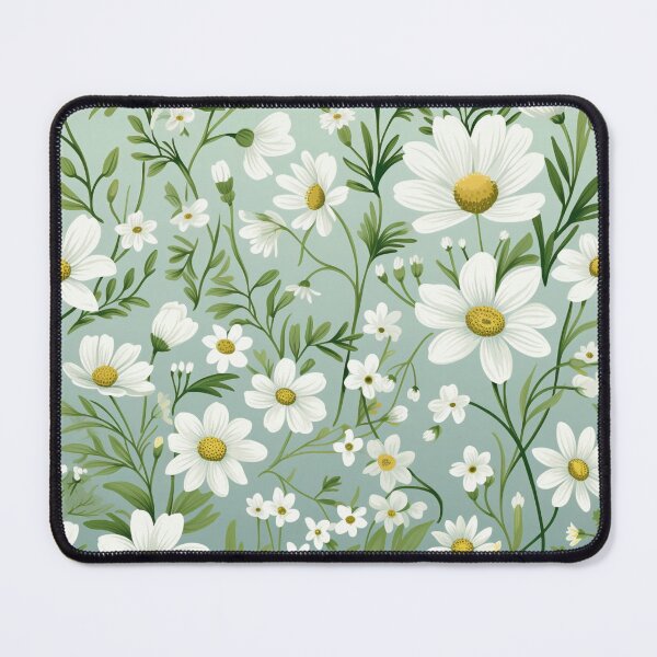 Item preview, Green White Flower Pattern Spring Aesthetic Marguerite Blasingame Jan Berenstain designed and sold by SMARTKIT DESIGNAGENCY.
