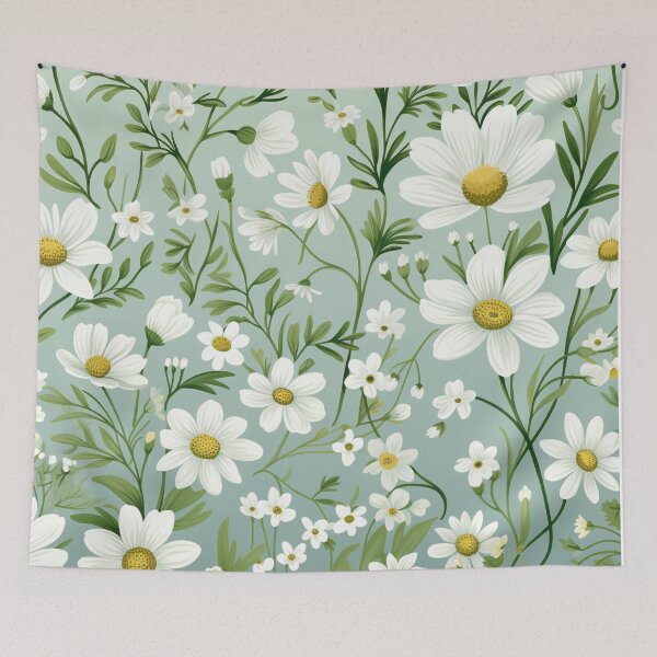 Item preview, Green White Flower Pattern Spring Aesthetic Marguerite Blasingame Jan Berenstain designed and sold by SMARTKIT  DESIGNAGENCY.