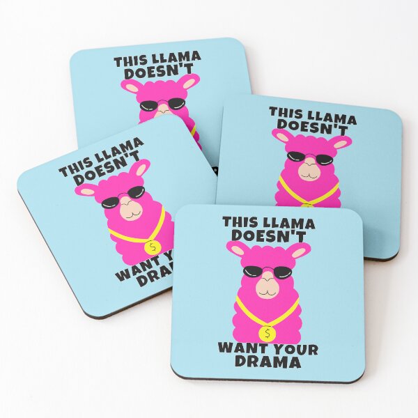 Item preview, This Llama Doesn't Want Your Drama Cute Funny Alpaca Pun designed and sold by ricricswert.