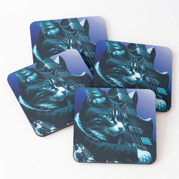Item preview, gato músico designed and sold by TorresCosta.