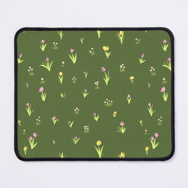 Item preview, Tiny Tulips on Lush Dark Green Background designed and sold by KarenEHaley.
