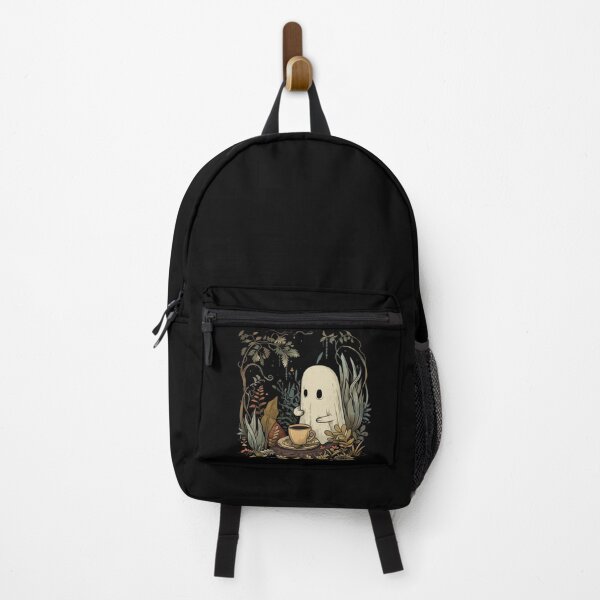 Item preview, Ghost with a cup of coffee in the middle of the forest designed and sold by DreamVibeShirt.