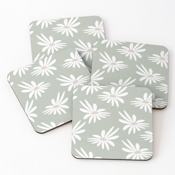 Item preview, Flowers on warm sage designed and sold by Marla-und-Bob.