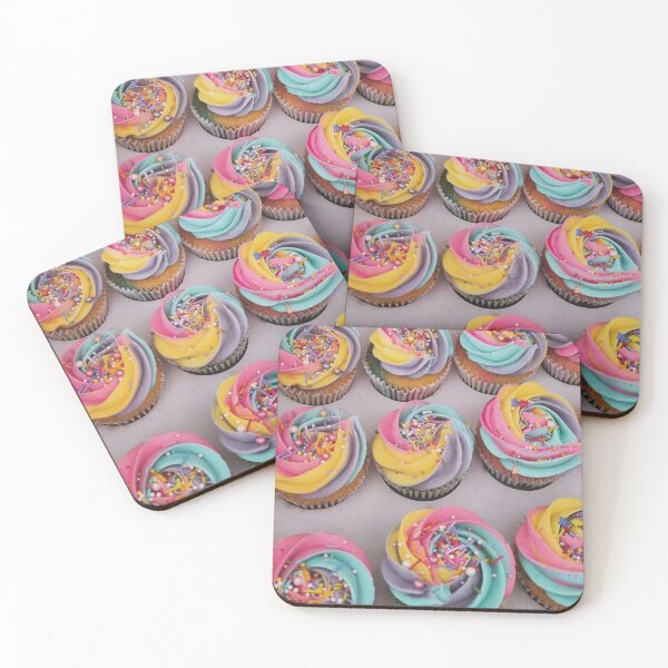 Item preview, Rainbow cupcakes designed and sold by sugarrosekitch.