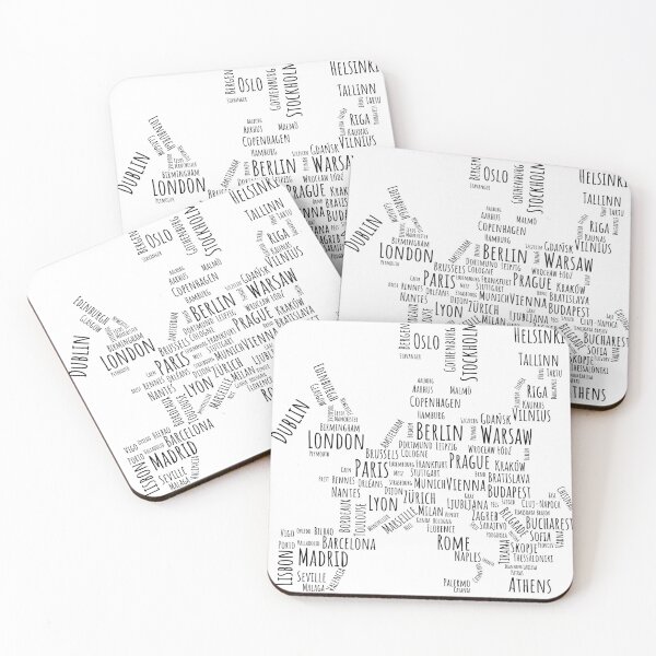 Item preview, Stylized map of Europe (light version) designed and sold by Feyd-Design.