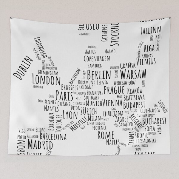 Item preview, Stylized map of Europe (light version) designed and sold by Feyd-Design.