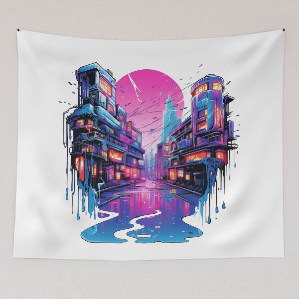 Item preview, Trippy Sci-fi City designed and sold by slemfiskz.