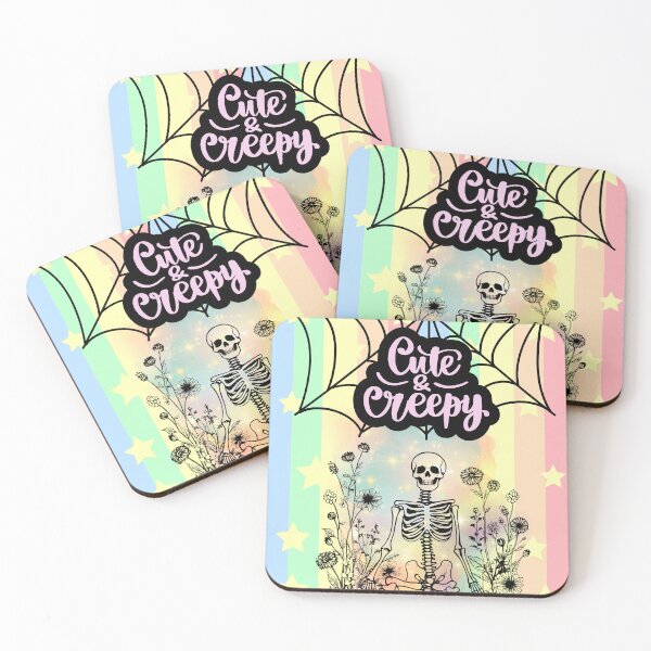 Item preview, Pastel Rainbow Cute and Creepy Skeleton with Flowers designed and sold by SpiralBalloon.