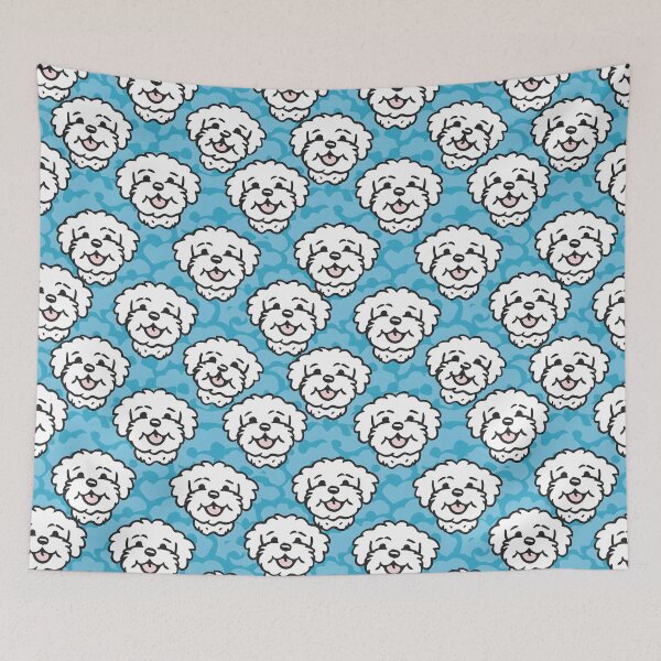 Item preview, Cute Blue Shichon Dog Pattern designed and sold by Leonardo Palumbo.
