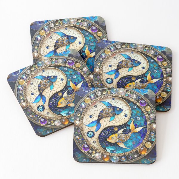 Artikelvorschau, Sternzeichen - Fische Yin und Yang entworfen und verkauft von Lee Hiller Designs.