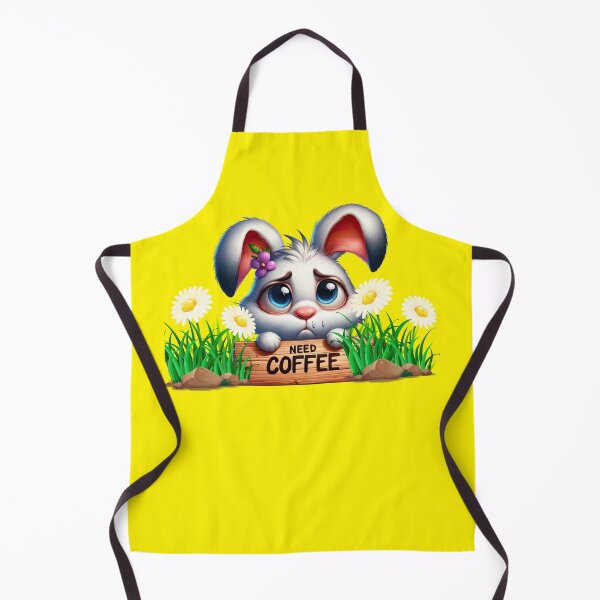 Item preview, Need Coffee Sad Kawaii Bunny designed and sold by martindesignden.
