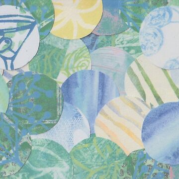 Artwork thumbnail, art orbs blue by KimCodnerDesign