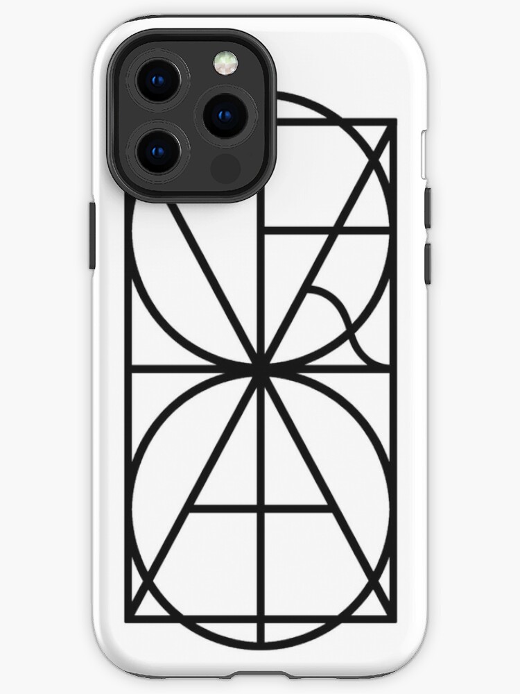 Black and White Monogram Tough iPhone Case