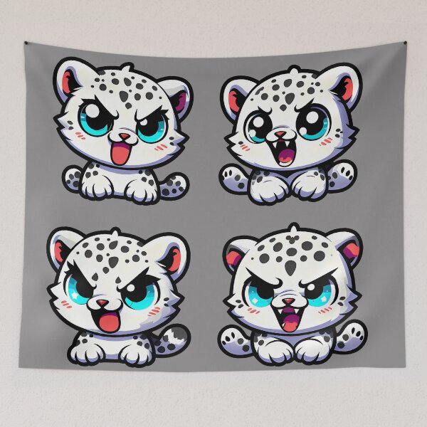 Item preview, Perfect Cute and Angry Snow Leopards designed and sold by Irbisinthebox.