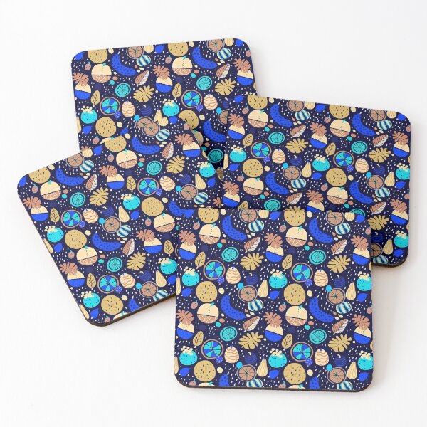 Item preview, Fuits summer fantasy blue designed and sold by Alessandro Remo Mazzoni Remotextiles.