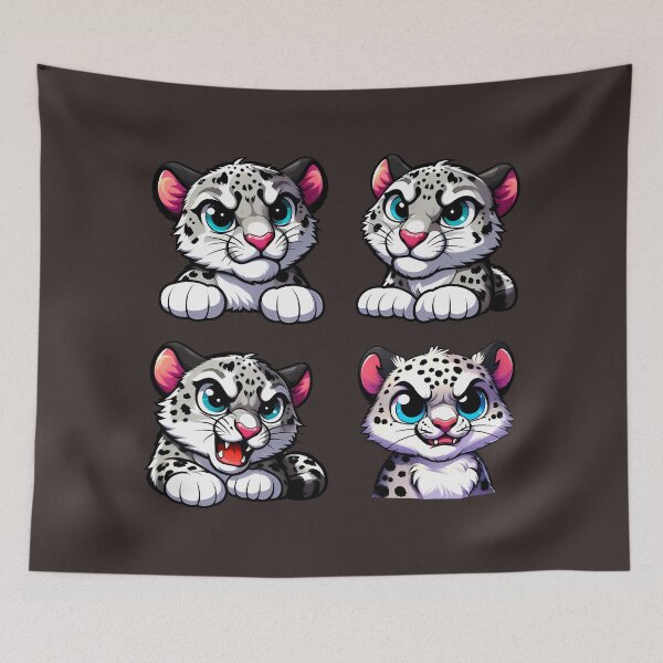 Item preview, Perfect Cute and Angry Snow Leopards designed and sold by Irbisinthebox.