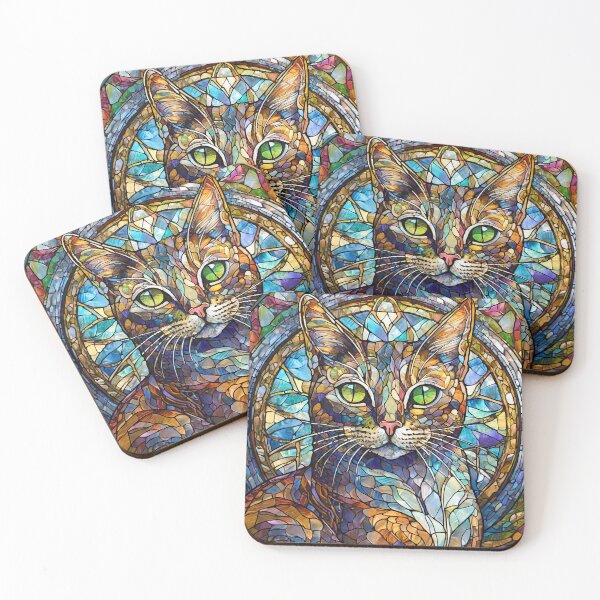Item preview, Stained Glass Cat designed and sold by NinjaRat.